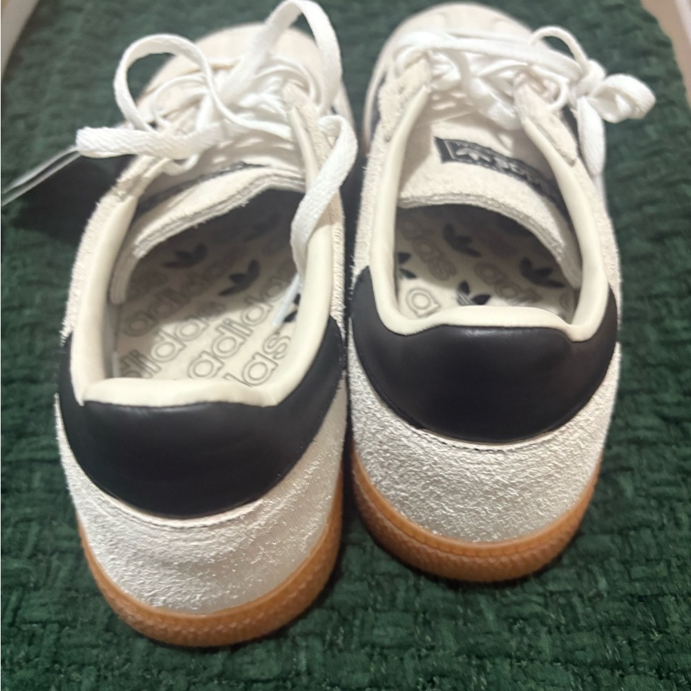adidas Spezial White Suede Sneakers with Black Stripes - Picture 3 of 6